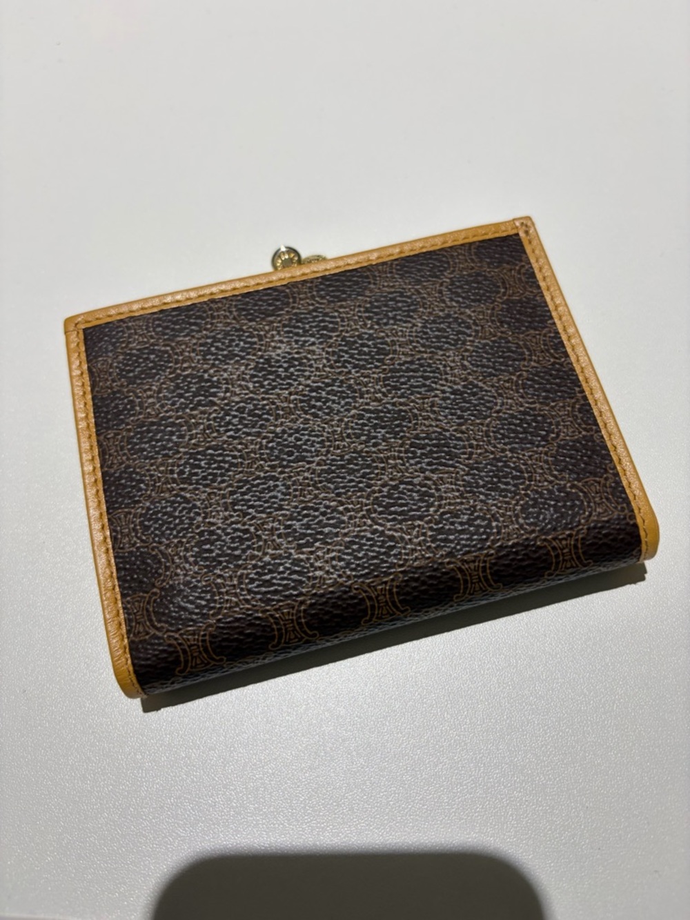 Celine Brown Monogram Wallet with Tan Trim - Picture 2 of 6